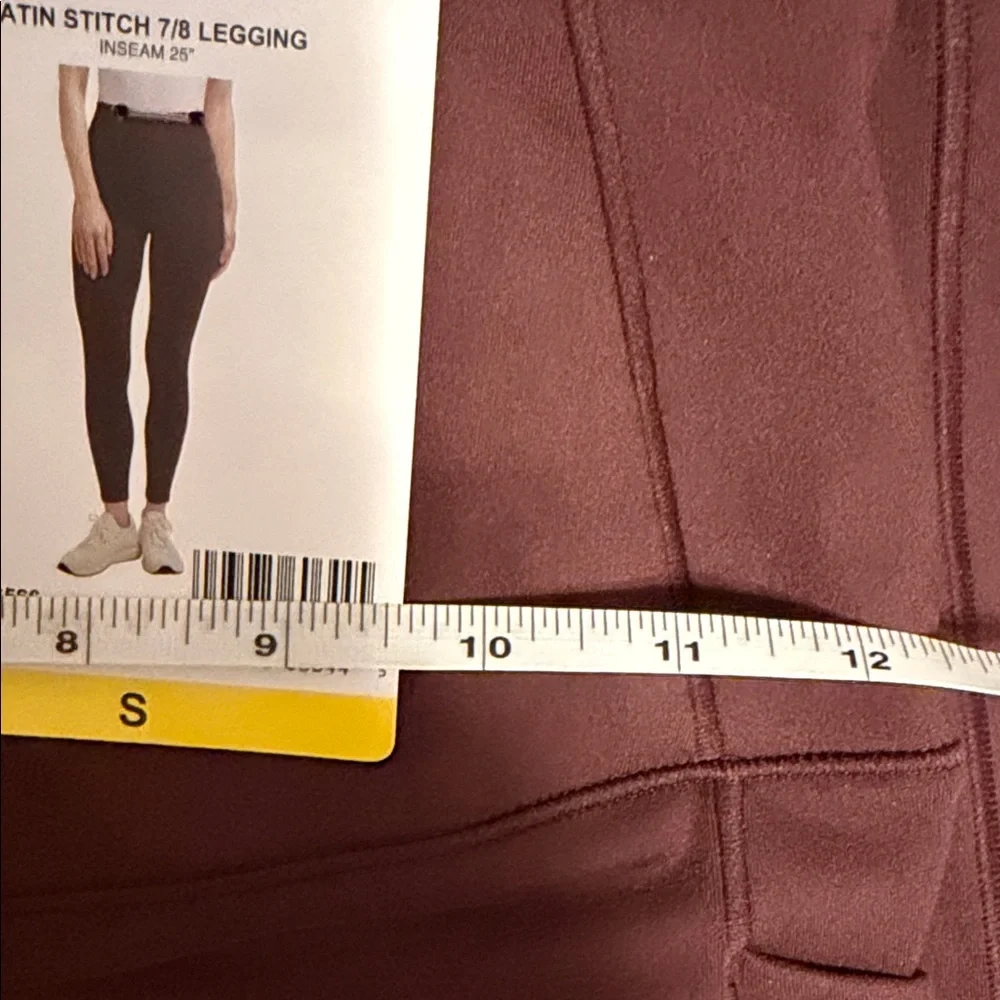 Danskin- deep burgundy-purple (sassafras)High-Waist Stretch Leggings - Picture 6 of 9